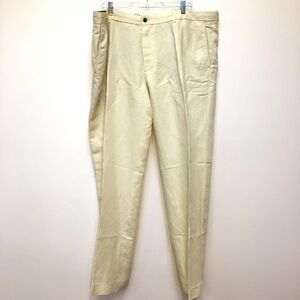 Tommy Bahama Linen Tencel Pants 44W X 34L Cream Lightweight Resort Vacation